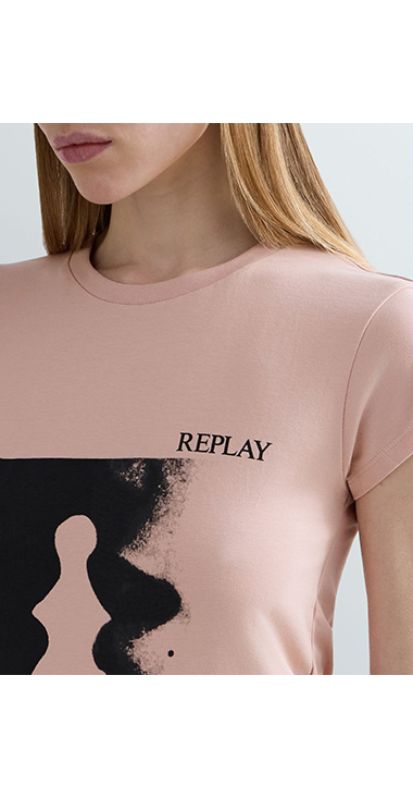 ストレッチコットングラフィックTシャツ 詳細画像